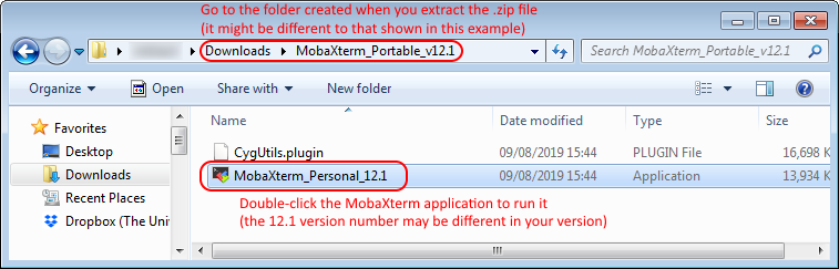 Double-click the mobaxterm icon to run it