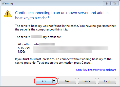 It is safe to accept the CSF3 host key