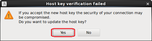 Accept new host key