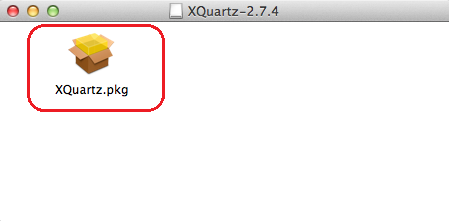 XQuartz downloaded pkg file